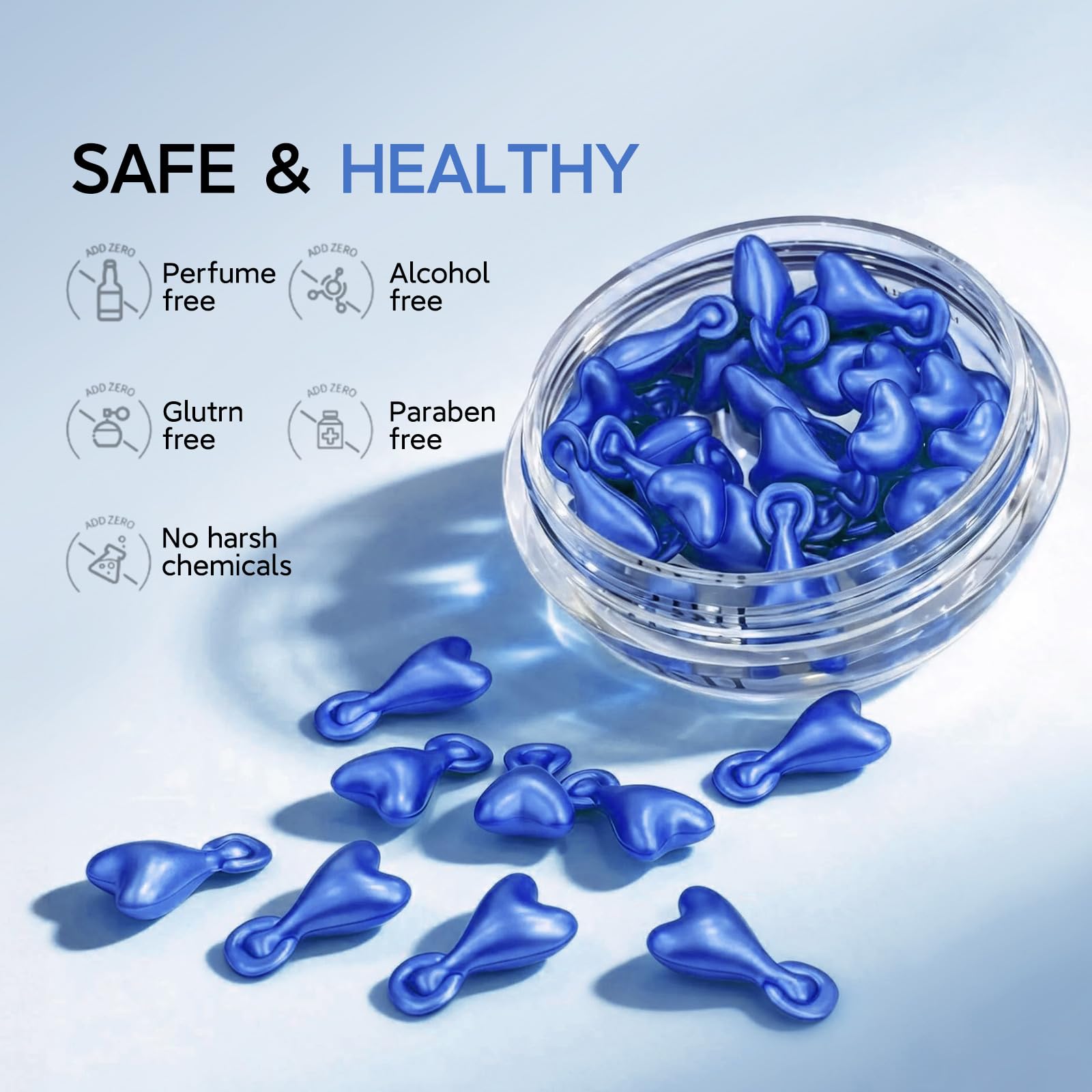 HKH Copper Peptides Serum for Face — 38 Capsules, GHK-Cu + Hyaluronic Acid | Travel-Friendly