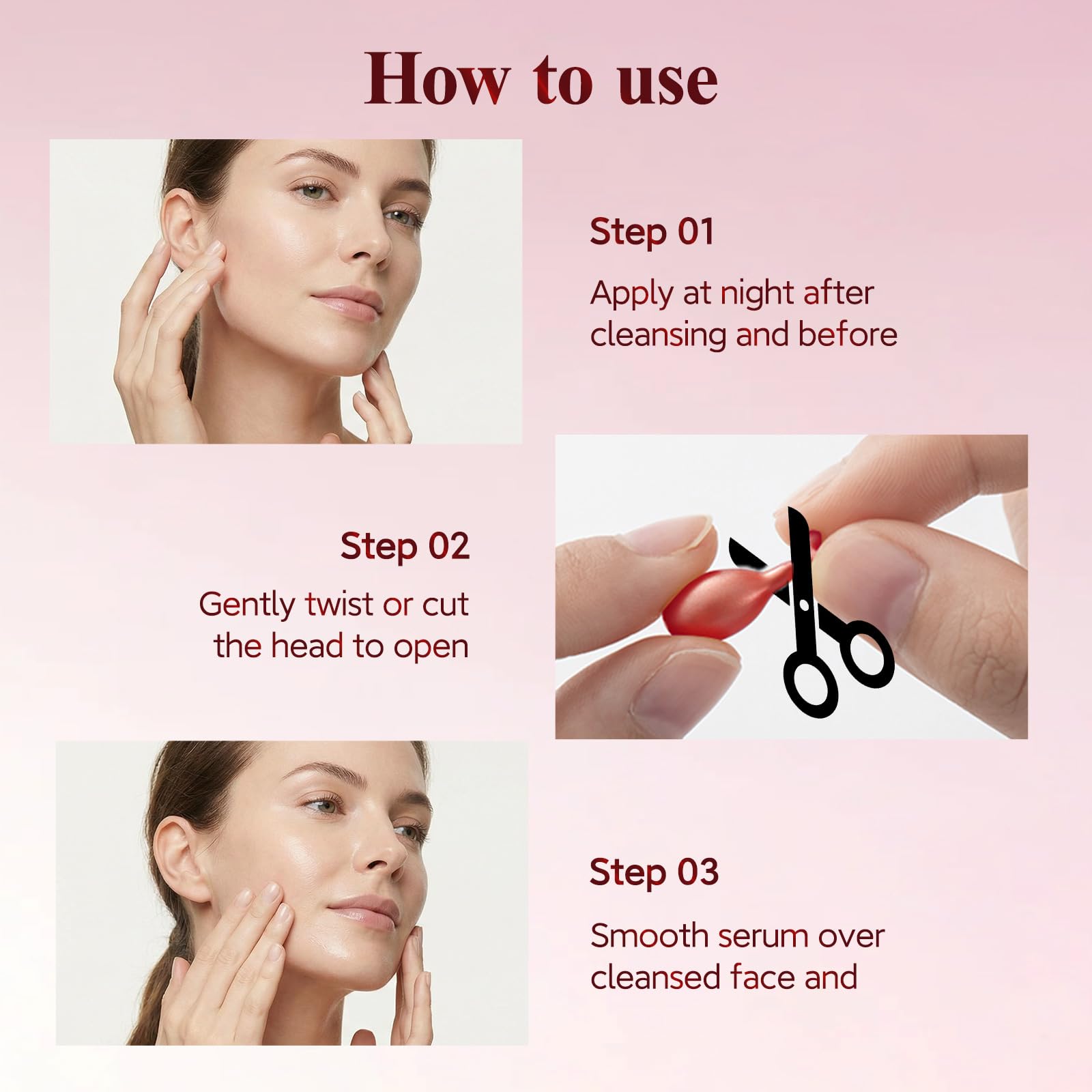 HKH Peptide Serum Capsules for Face – 48 Caps, Anti-Aging, Firming, Niacinamide & Astaxanthin