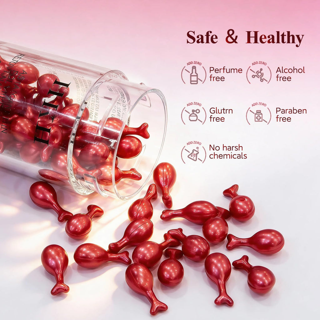HKH Peptide Serum Capsules for Face – 48 Caps, Anti-Aging, Firming, Niacinamide & Astaxanthin