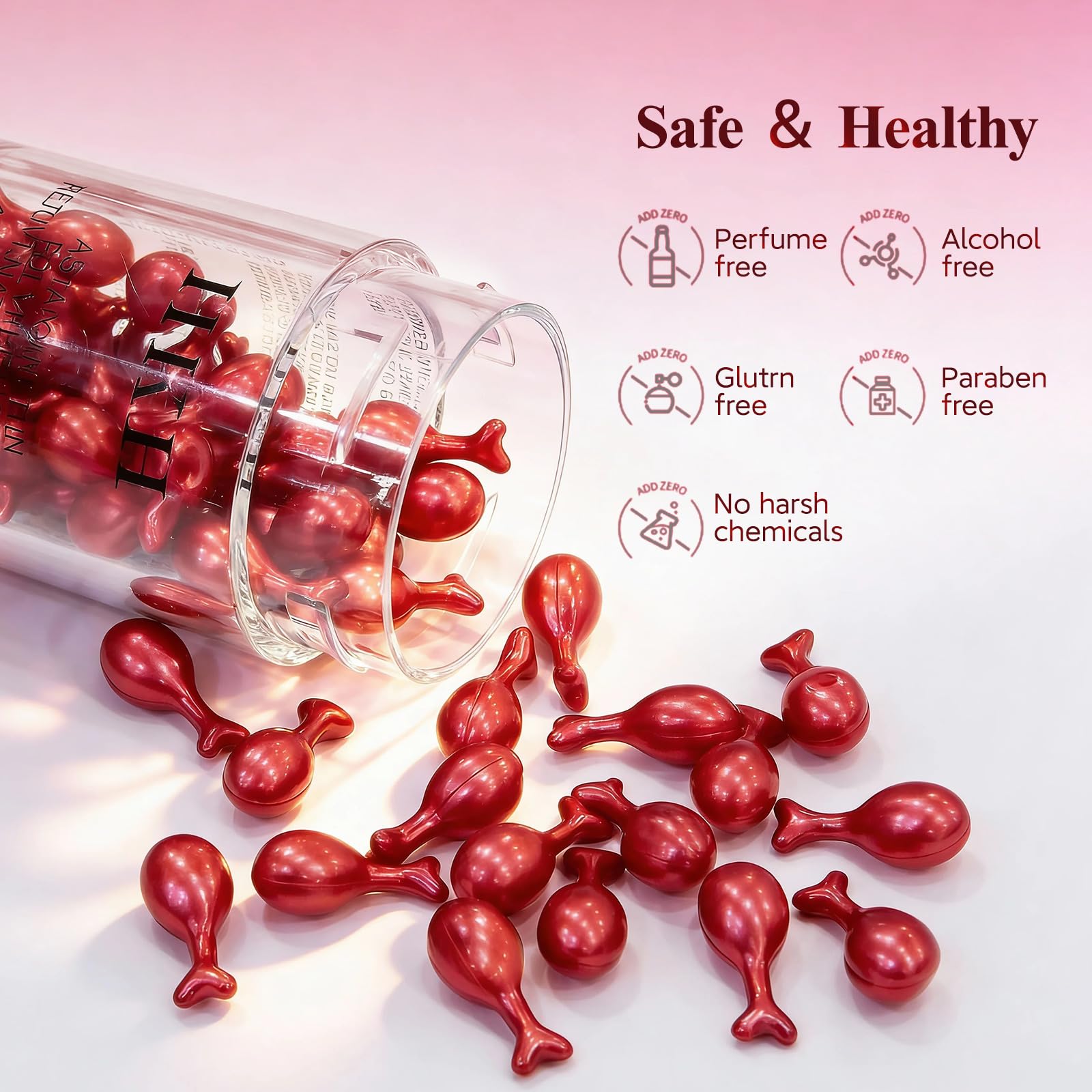 HKH Peptide Serum Capsules for Face – 48 Caps, Anti-Aging, Firming, Niacinamide & Astaxanthin