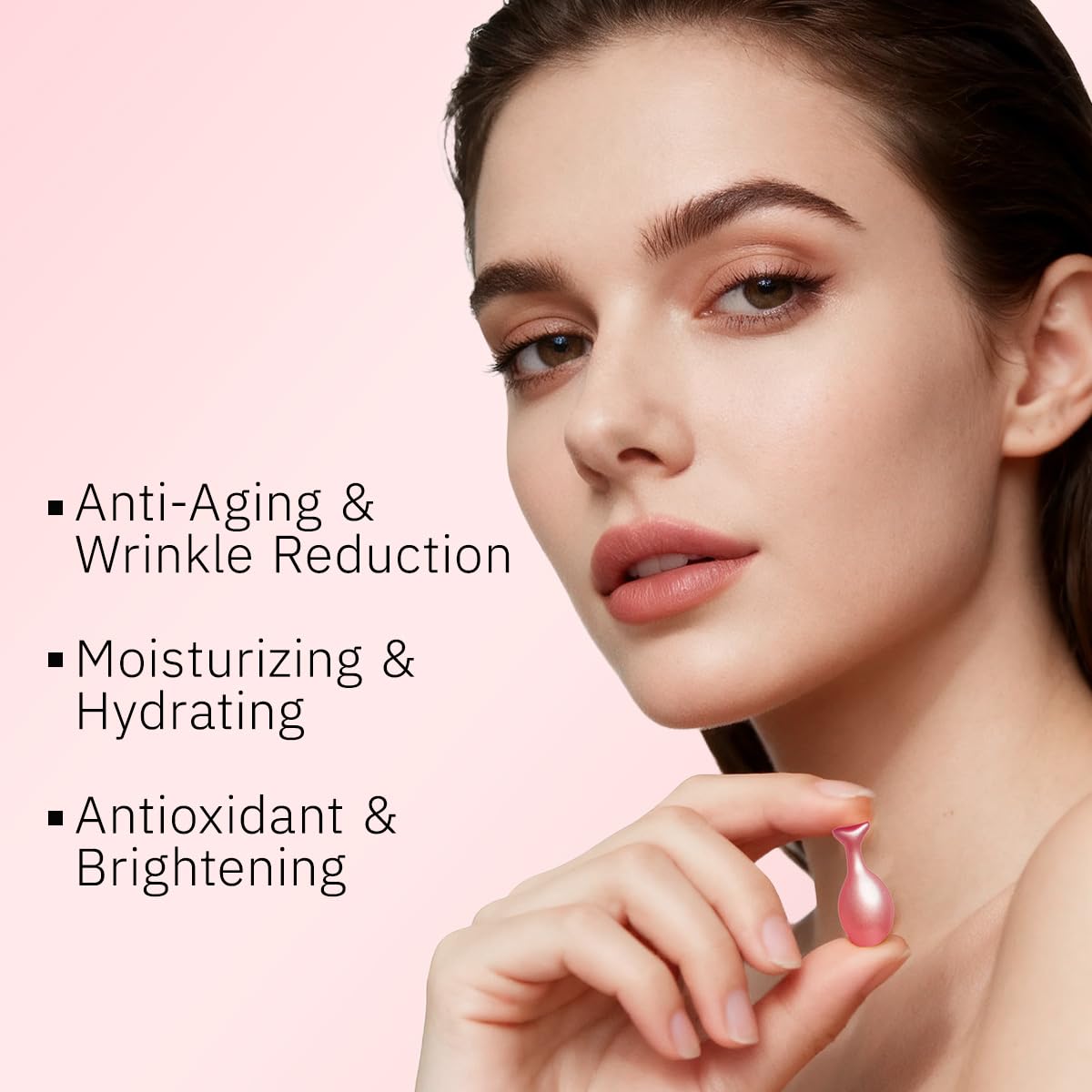 HKH Retinol Face Serum Oil – Anti-Aging Night Serum with Vitamin E, 48 Capsules, Non-Greasy & Travel‑Friendly