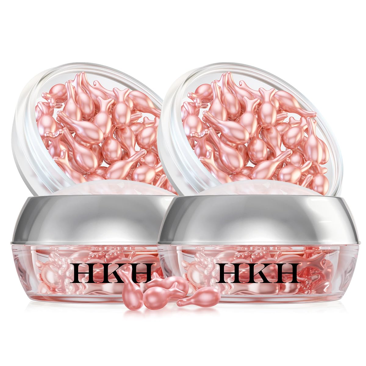 HKH Retinol Serum Capsules for Face – Anti-Aging with Vitamin A, C & E | Travel-Friendly (38+38 ct)