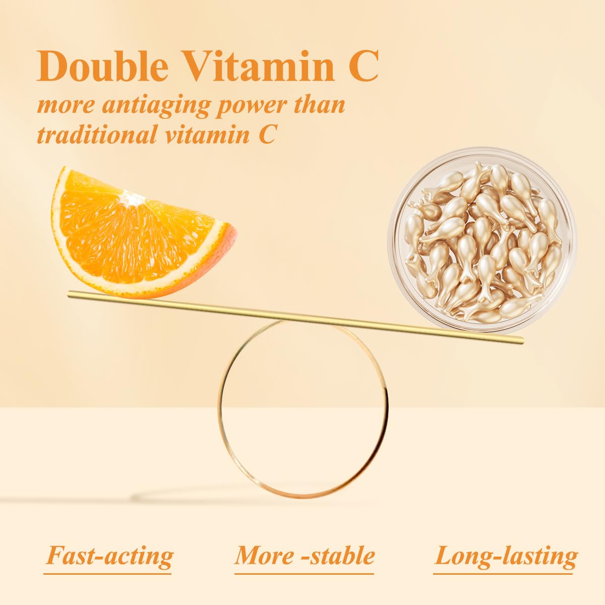 HKH Vitamin C Super Serum for Face – Vitamin C + E, Niacinamide, Travel Pack (76 Capsules)