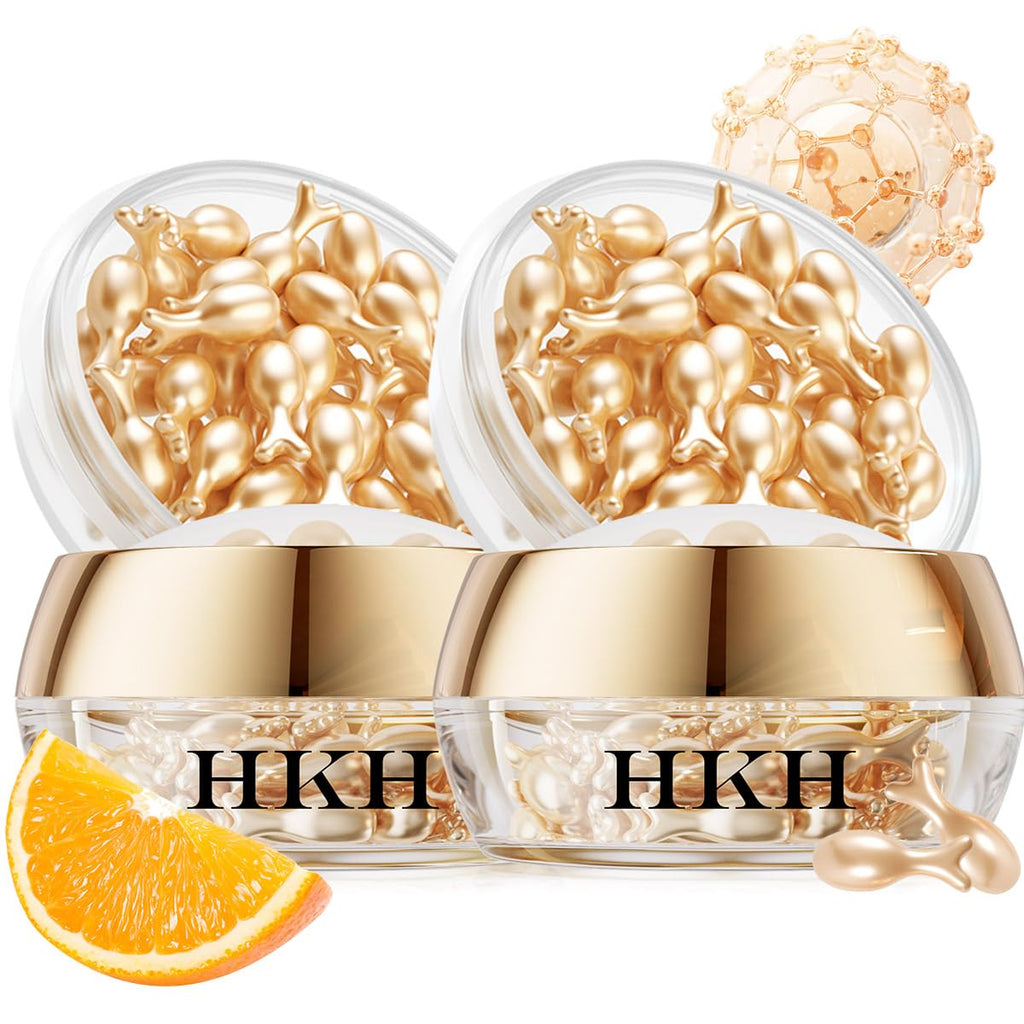 HKH Vitamin C Super Serum for Face – Vitamin C + E, Niacinamide, Travel Pack (76 Capsules)