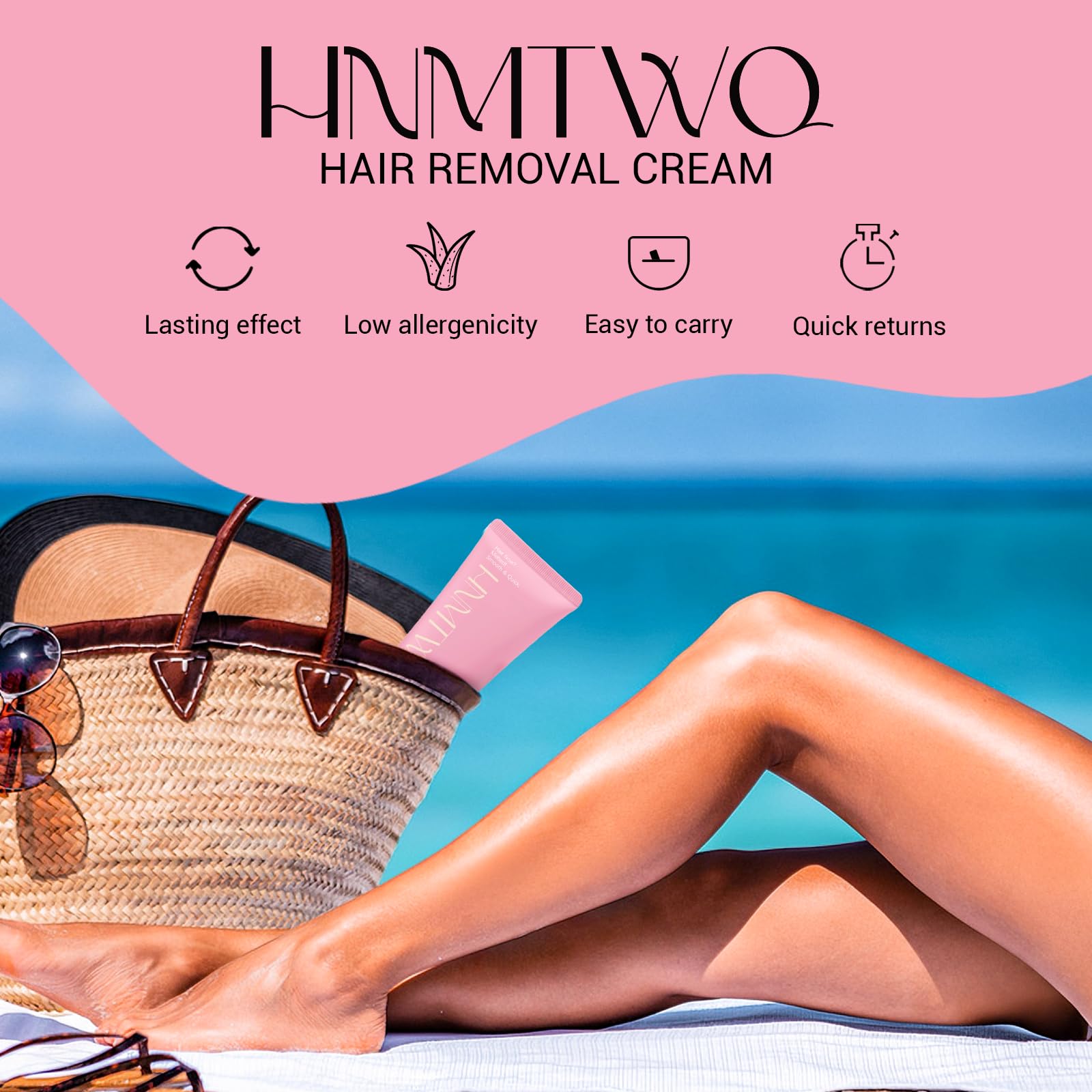 Hair Removal Cream for Legs, Arms & Underarms – Painless Depilatory Cream with Floral Vanilla Scent | HNMTWQ