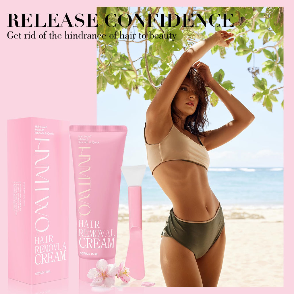 Hair Removal Cream for Legs, Arms & Underarms – Painless Depilatory Cream with Floral Vanilla Scent | HNMTWQ