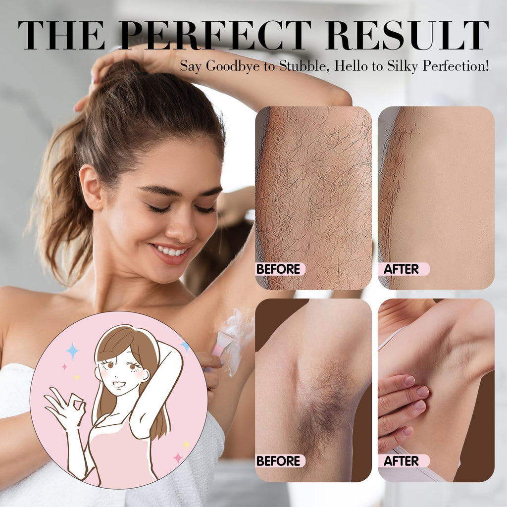 Hair Removal Cream for Legs, Arms & Underarms – Painless Depilatory Cream with Floral Vanilla Scent | HNMTWQ