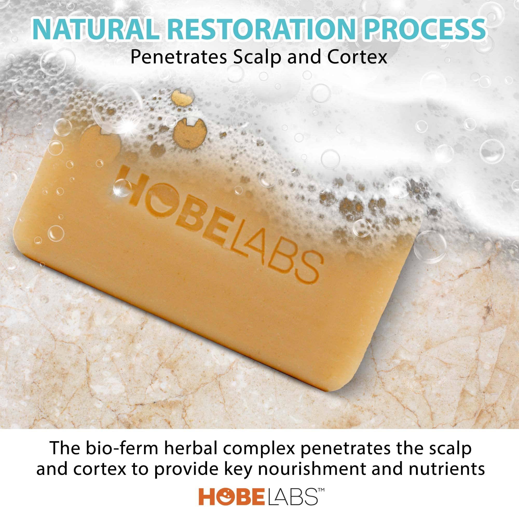 Hobe Labs Beach Day Hydrating Shampoo Bar | Cleanse, Nourish & Strengthen Hair with Bio-Ferm Herbal Complex