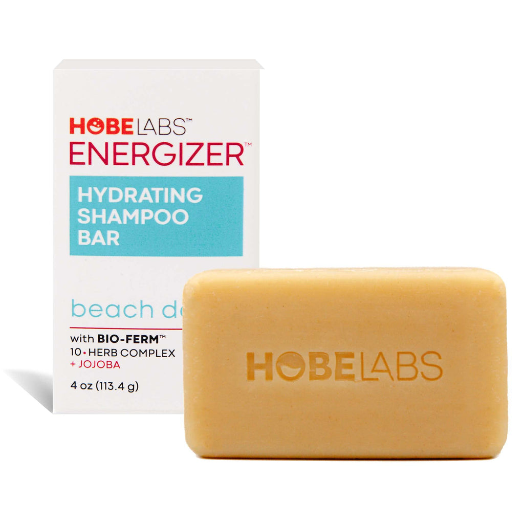 Hobe Labs Beach Day Hydrating Shampoo Bar | Cleanse, Nourish & Strengthen Hair with Bio-Ferm Herbal Complex