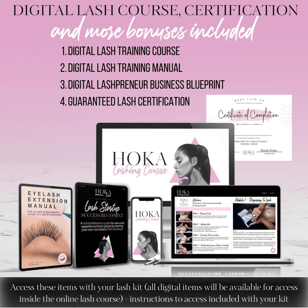 HOKA Lash Eyelash Extension Kit & Training Course | Certification Included