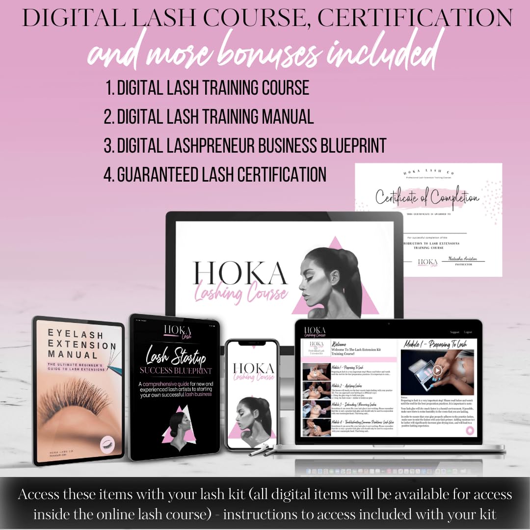 HOKA Lash Eyelash Extension Kit & Training Course | Certification Included
