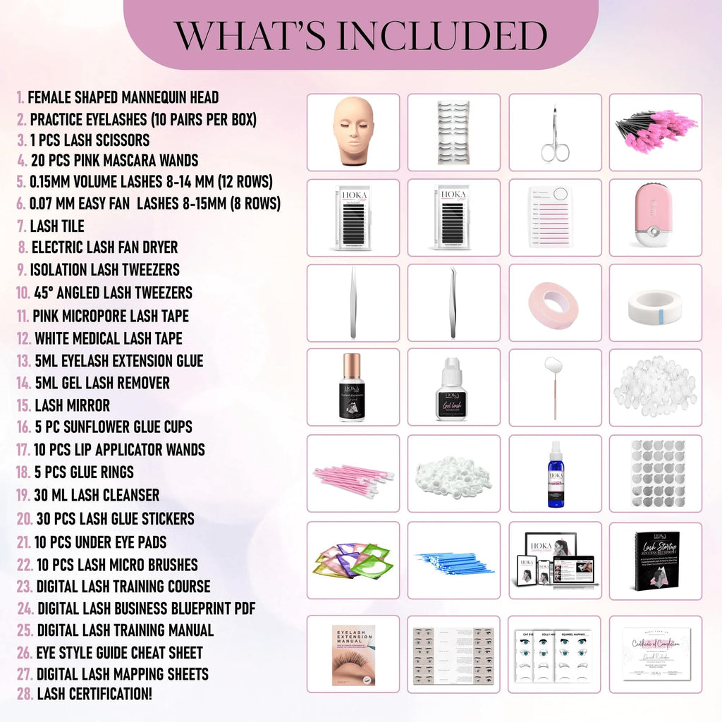 HOKA Lash Eyelash Extension Kit & Training Course | Certification Included