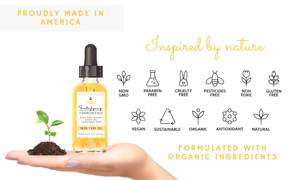 Fortifying Frankincense Resin Infused Oil – Organic Black Seed, Rosehip & Castor for Hydration | HOLISTIC APOTHECARY