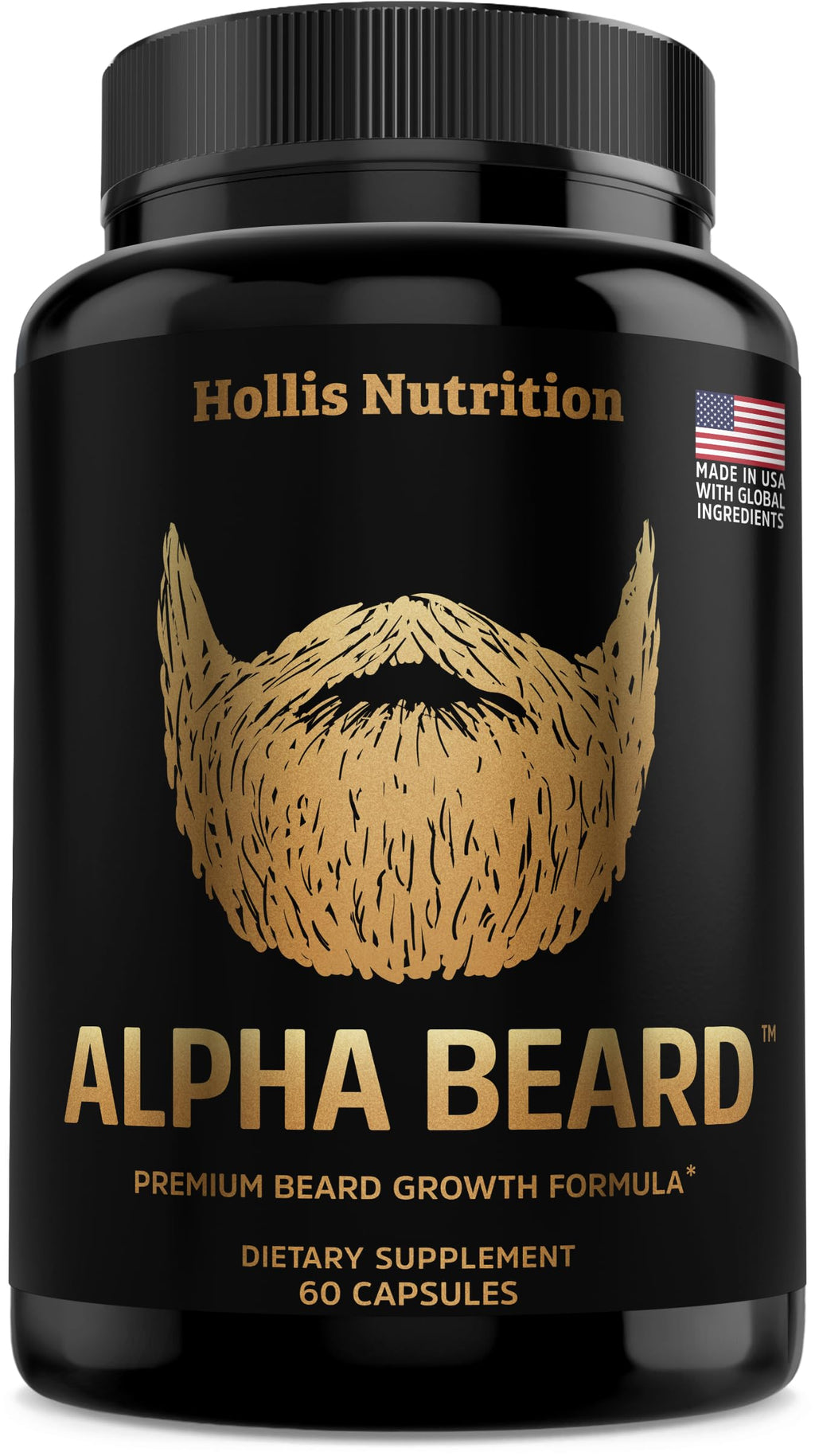 ALPHA BEARD Growth Vitamins for Men | Beard & Hair Support – Hollis Nutrition