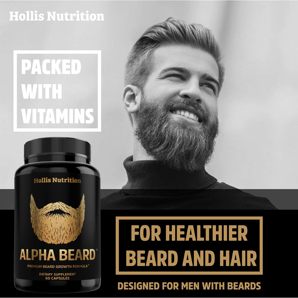 ALPHA BEARD Growth Vitamins for Men | Beard & Hair Support – Hollis Nutrition