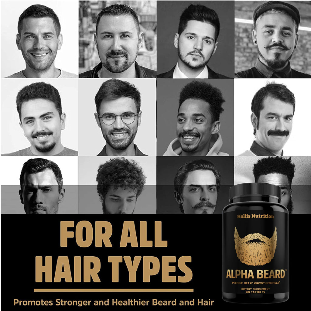ALPHA BEARD Growth Vitamins for Men | Beard & Hair Support – Hollis Nutrition