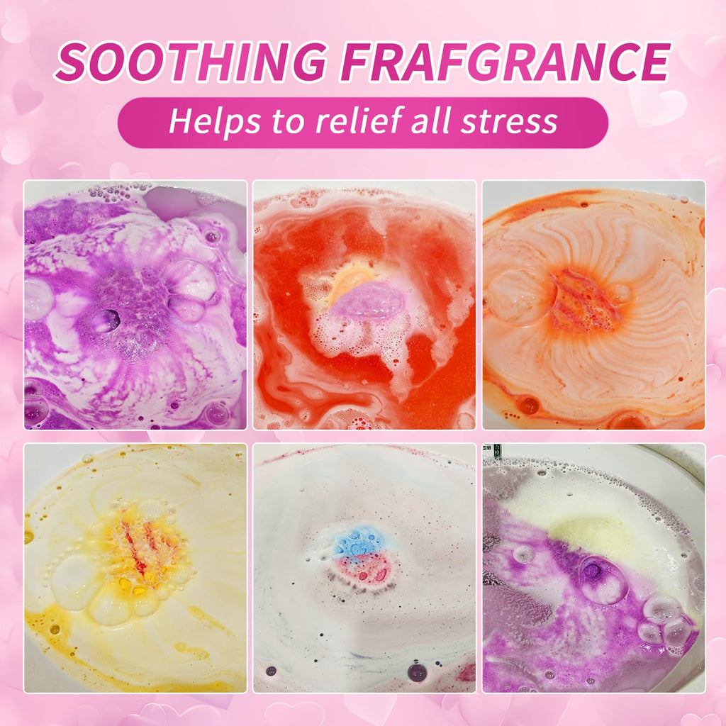 Holly Herbal XL Bath Bomb Gift Set - 6 Natural Soaks with Shea Butter & Essential Oils