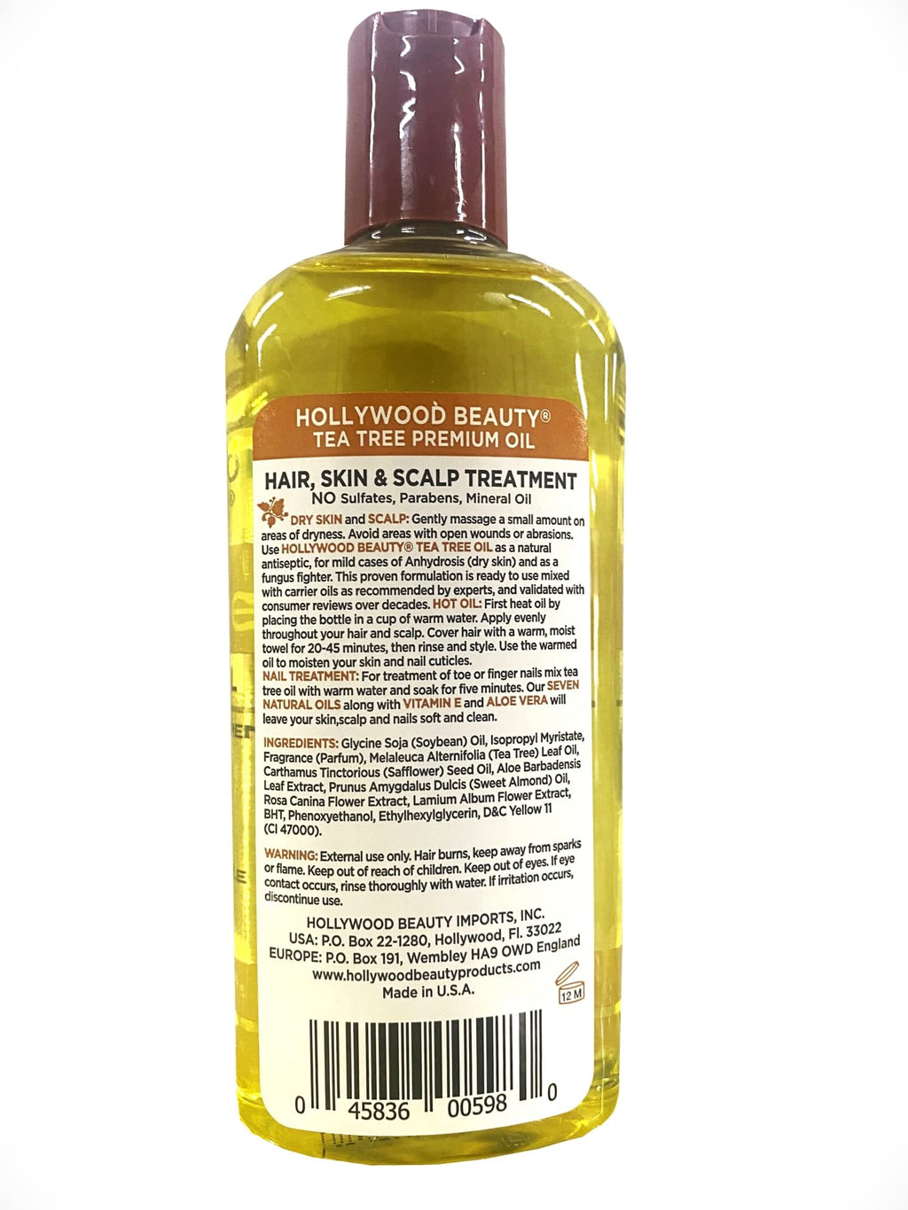 Hollywood Beauty Tea Tree Oil Skin & Scalp Treatment – 8 oz