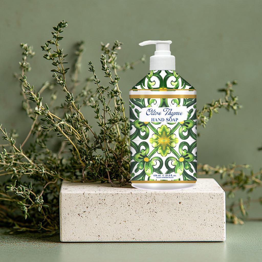 Home & Body Company Dolce Breeza Hand Soap 8 Pack – 4 Scents (Cherry Blossom, Olive Thyme, French Lavender, Meyer Lemon) | 21.5 oz Pump Bottles
