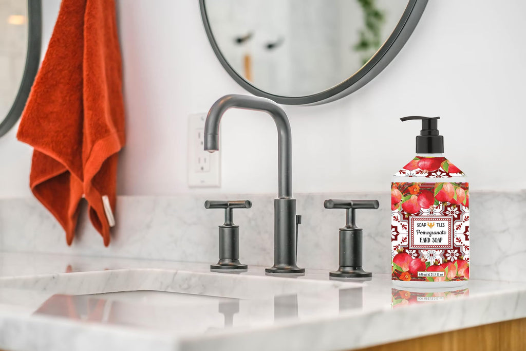Soap Tiles Hand Soap 4-Pack | Home & Body Company | Sweet Orange, Olive Thyme, Pomegranate, Meyer Lemon