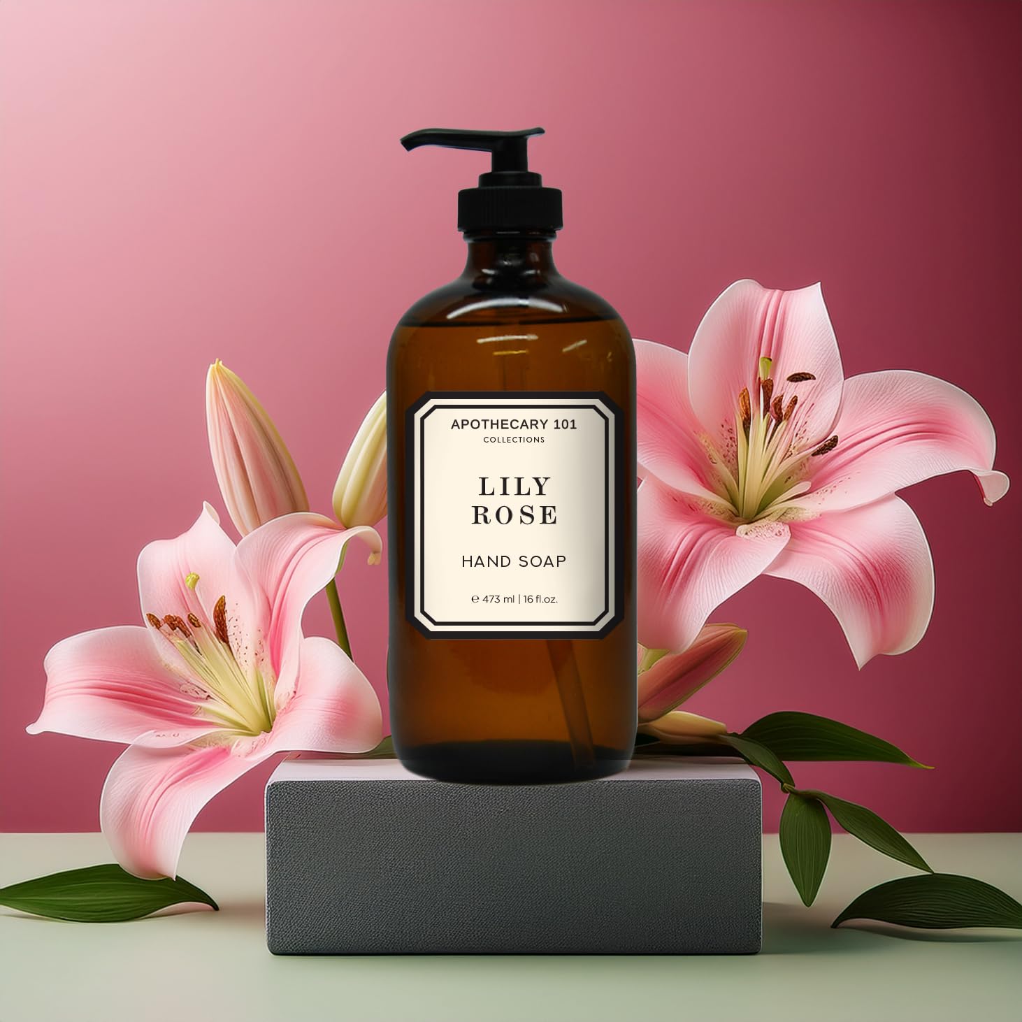 Apothecary 101 Hand Soap Set – 4 Scents in Amber Glass, 16 oz | Home & Body Company