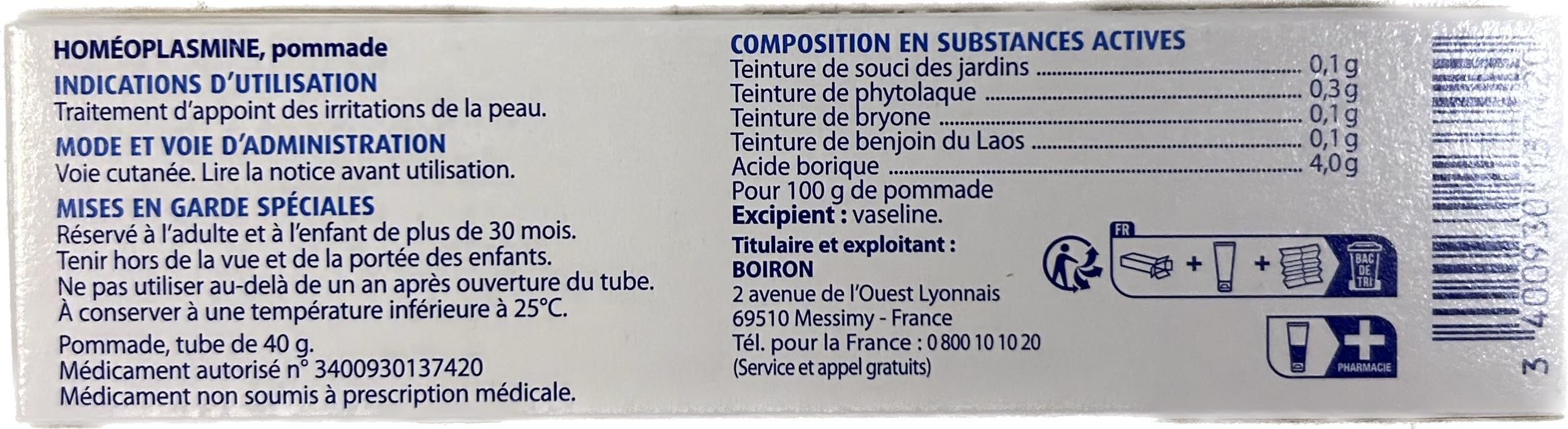 Homeoplasmine XL 40g Magic Cream – Dry Skin & Lips (Original French Packaging)