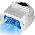 HoMove 72W Cordless UV LED Nail Lamp with Fan — Pro Gel Curing for Salon and Home (Silver)