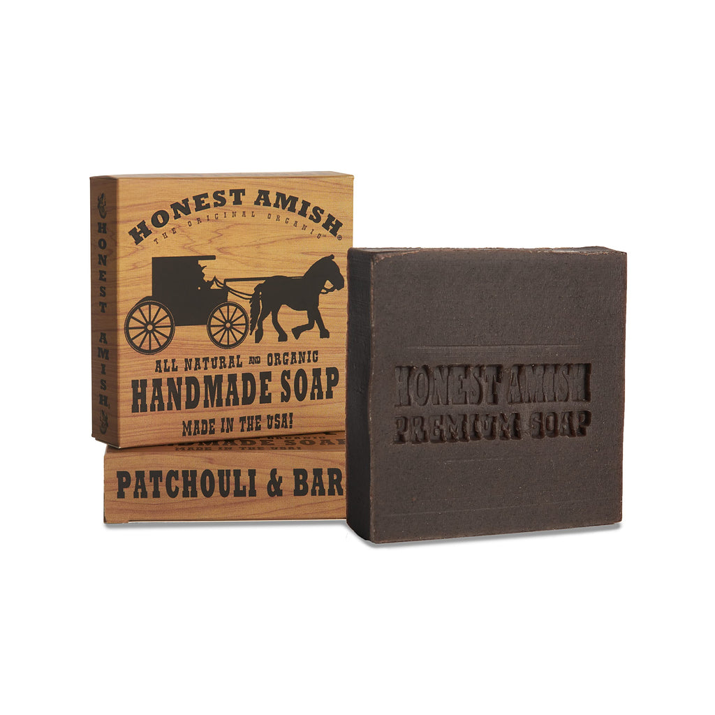Honest Amish Patchouli & Bark Soap Bar – Pack of 2 | Natural Handmade Soap
