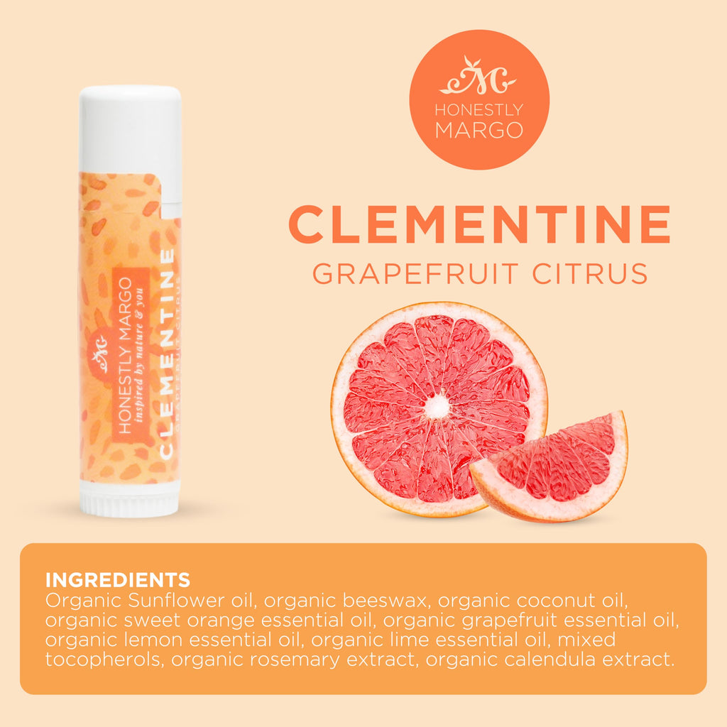 Honestly Margo Aromatherapy Balm Stick Grapefruit Citrus Clementine – Organic Citrus Lip Balm for Women