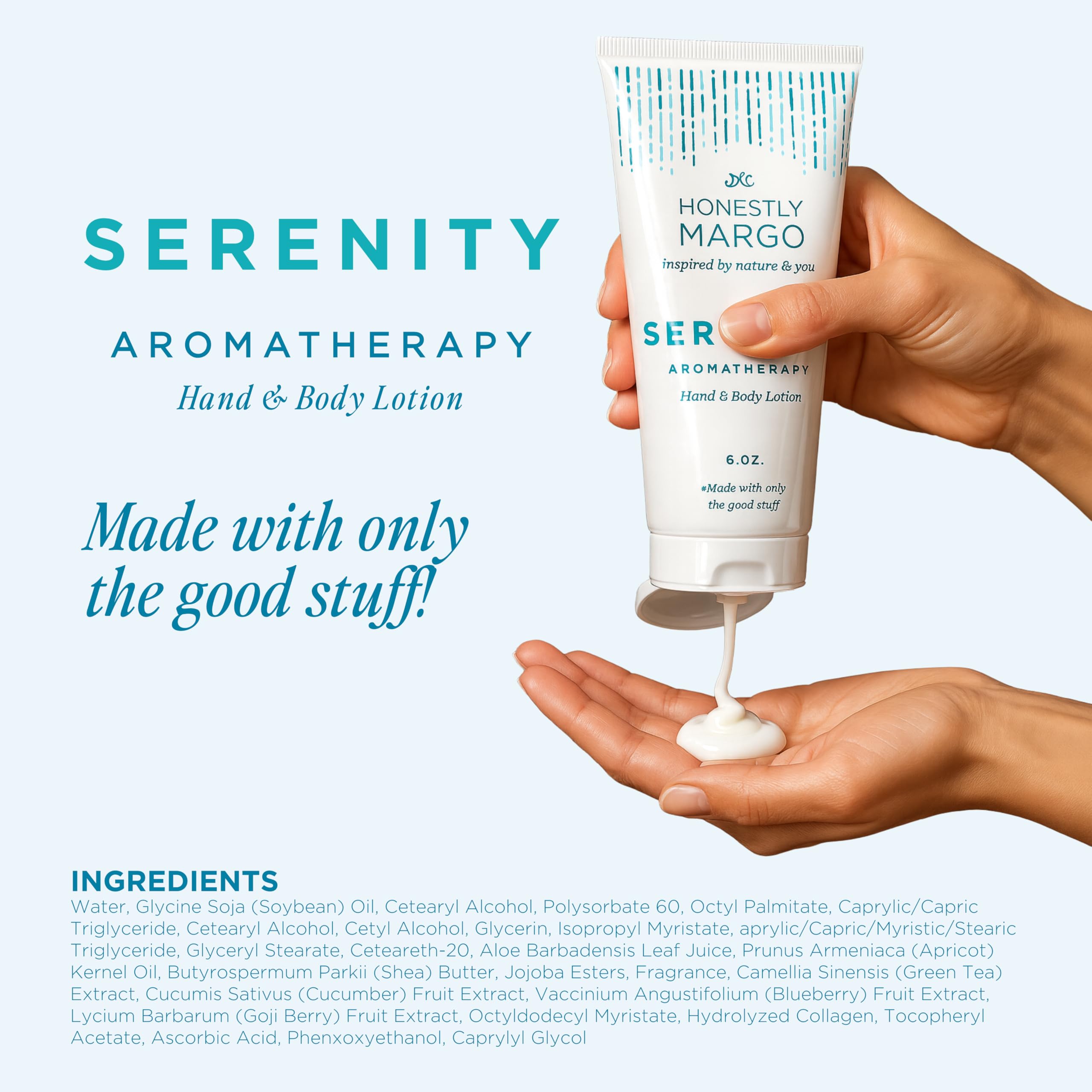 Honestly Margo Aromatherapy Hand & Body Lotion – Eucalyptus, 6 Oz | Hydrating, Clean & Cruelty-Free