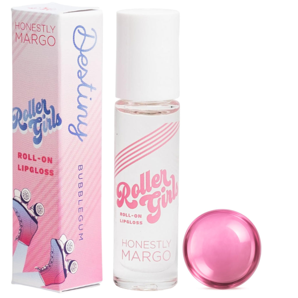 Honestly Margo Roller Girl Roll-On Lip Gloss – Bubblegum Destiny (Pack of 2) Hydrating, Non-Sticky Shine