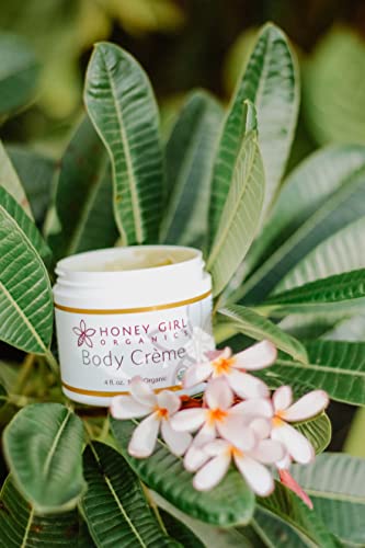 Honey Girl Organics Body Creme | Handmade Hawaii Moisturizing Cream, 4.0 fl oz