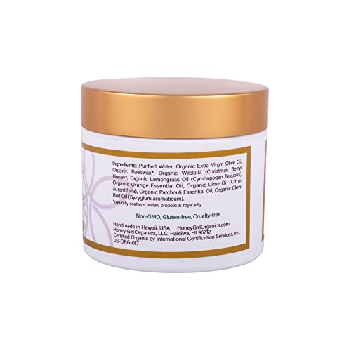 Honey Girl Organics Body Creme | Handmade Hawaii Moisturizing Cream, 4.0 fl oz