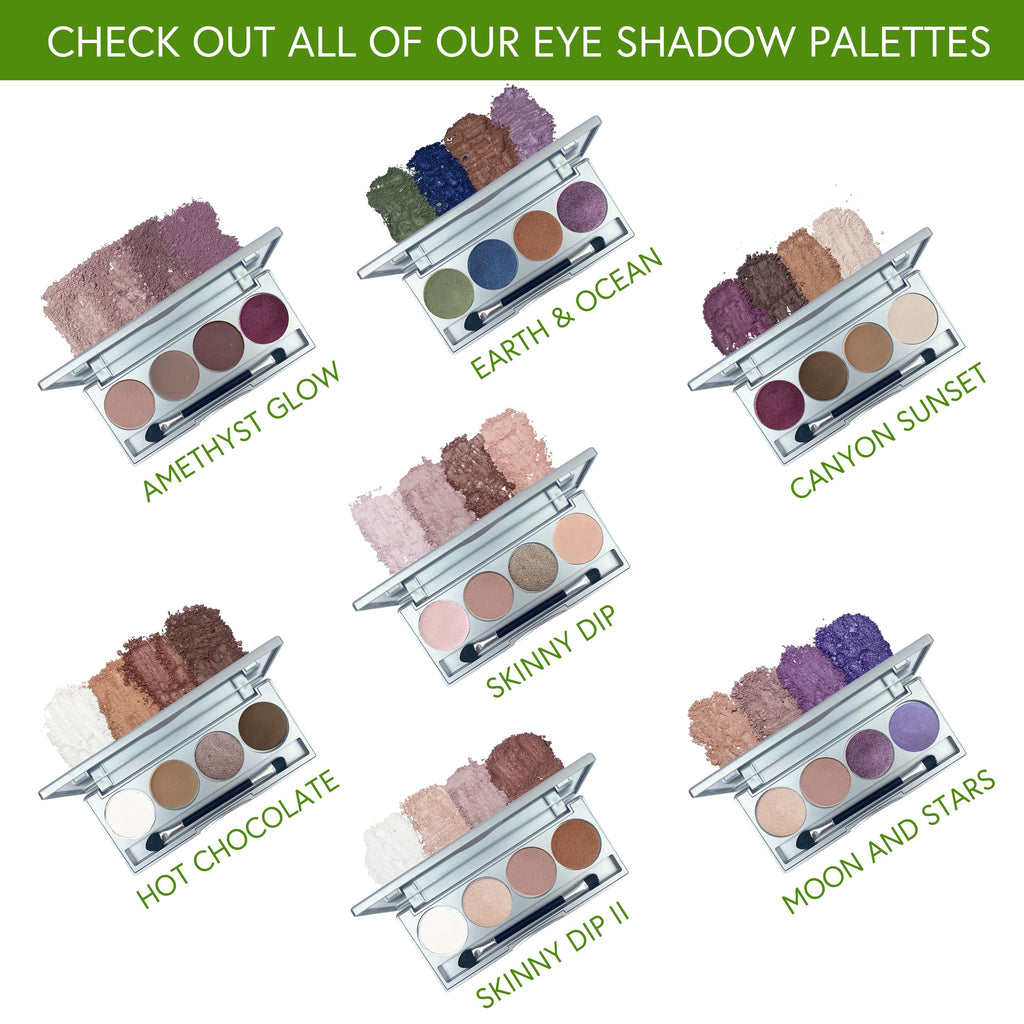 Honeybee Gardens Amethyst Glow Eye Shadow Palette – Clean, Vegan, Cruelty-Free