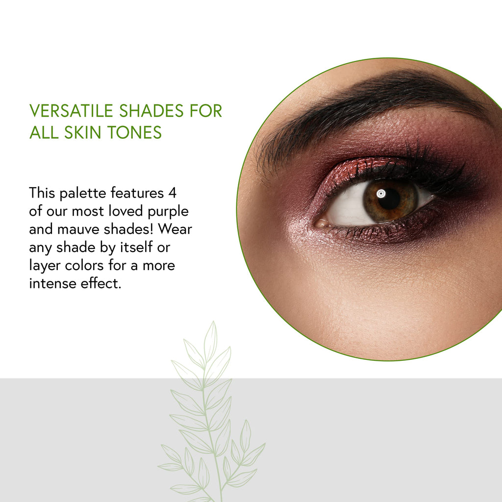 Honeybee Gardens Amethyst Glow Eye Shadow Palette – Clean, Vegan, Cruelty-Free