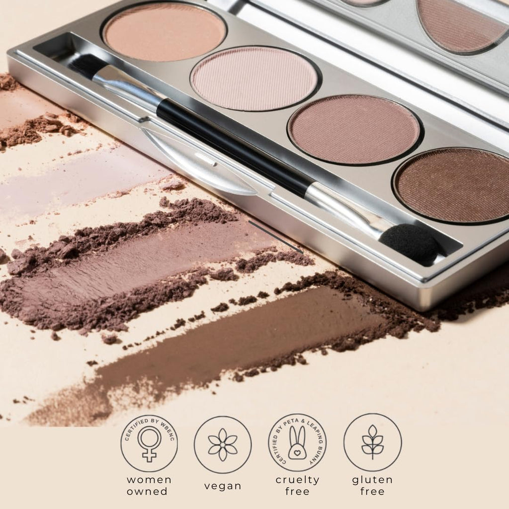 Honeybee Gardens Cairo Pressed Powder Eye Shadow Refill — Medium Plum Brown Shimmer, Long-Wearing & Crease-Proof