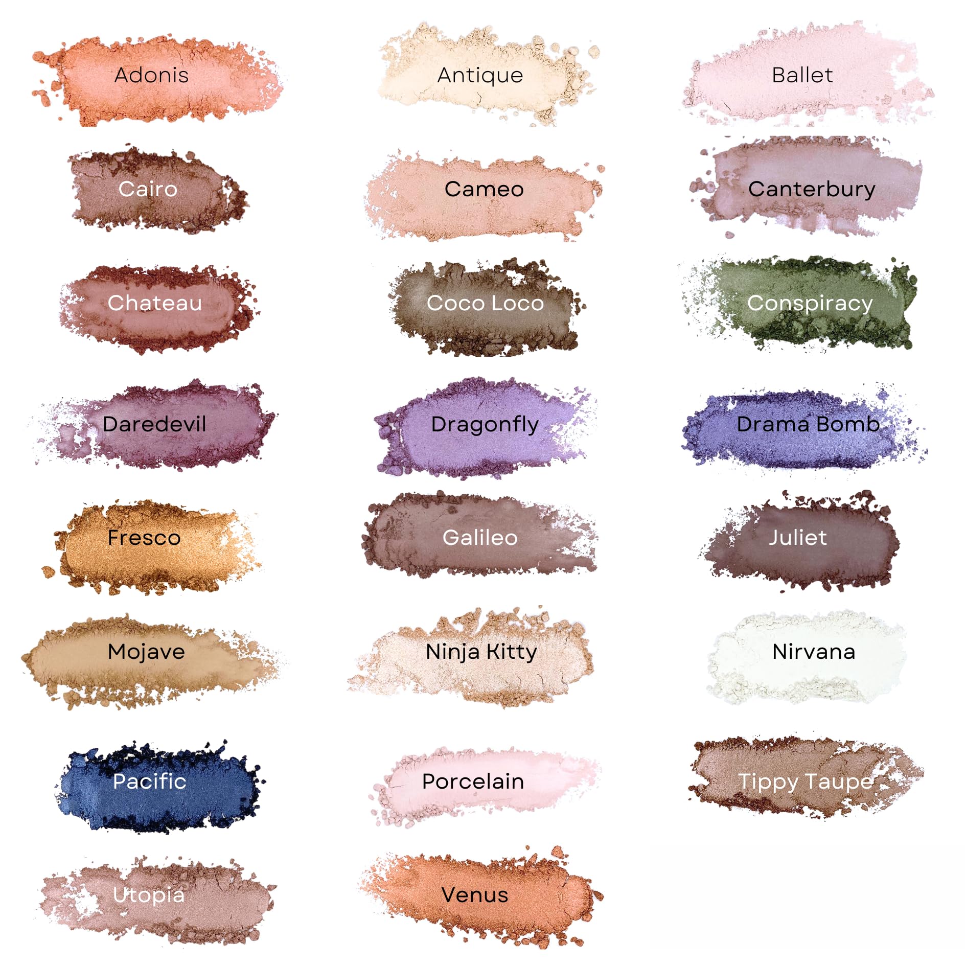 Honeybee Gardens Nirvana Matte White Pressed Eye Shadow Refill — Long-Wearing Mineral Color