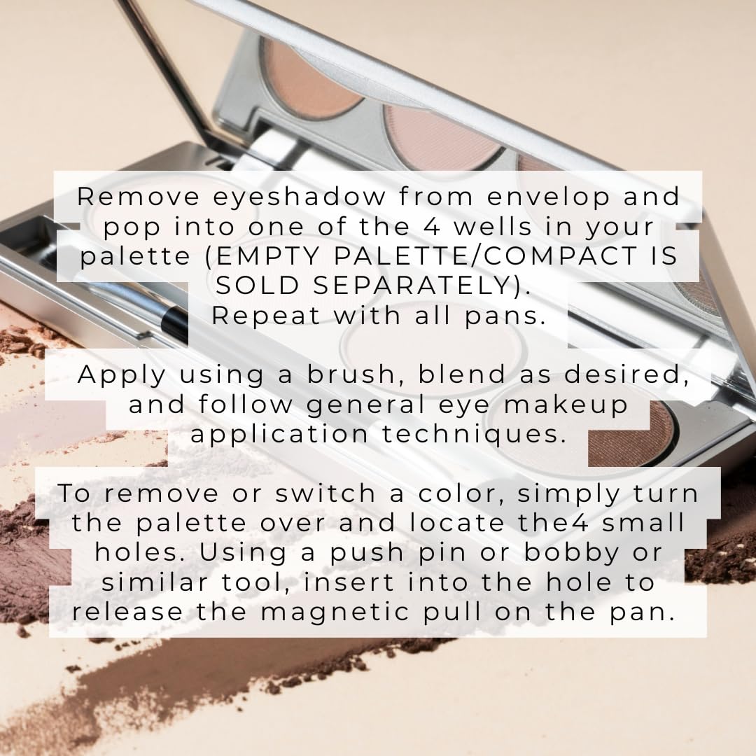 Honeybee Gardens Skinny Dip Refill Pans – 4 Pack (26mm), Pink, Beige & Nude Tones | Vegan