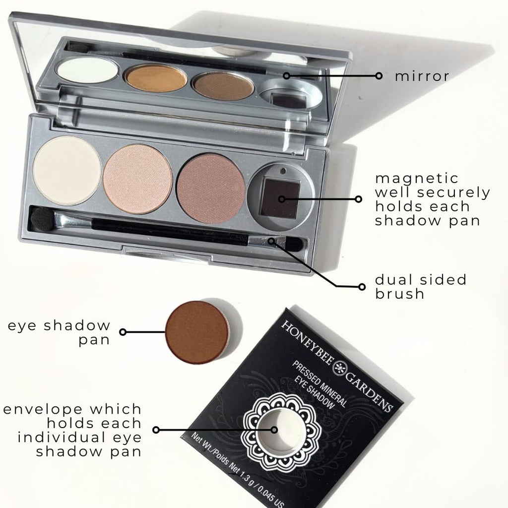 Honeybee Gardens Skinny Dip II Refillable Eye Shadow Palette – Gluten Free, Vegan, Paraben Free