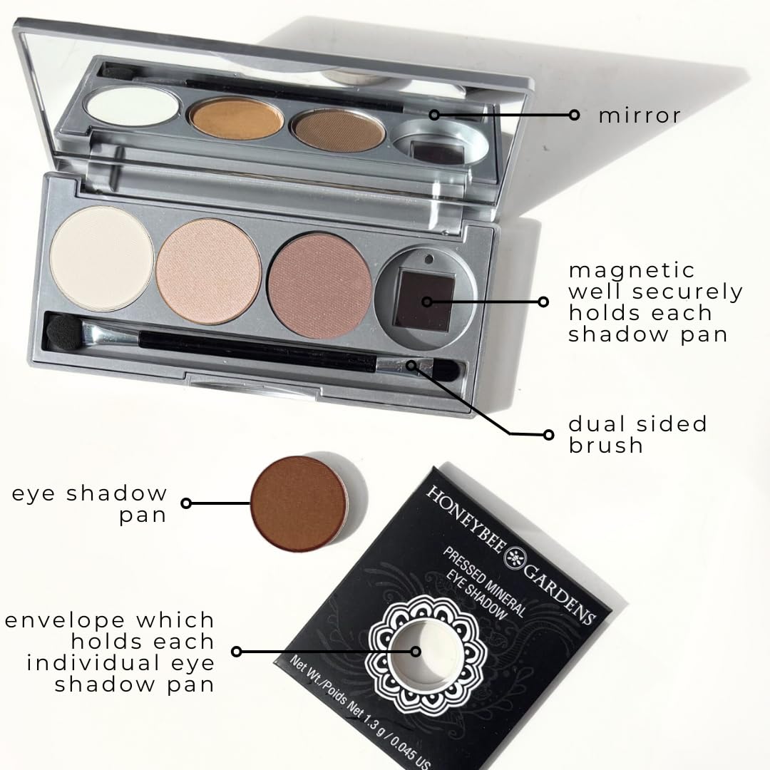 Honeybee Gardens Skinny Dip II Refillable Eye Shadow Palette – Gluten Free, Vegan, Paraben Free