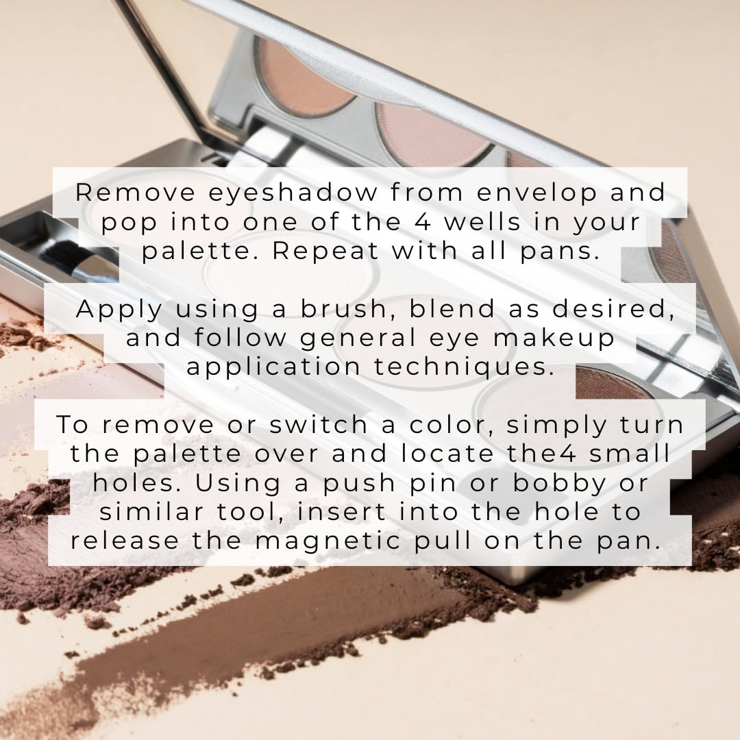 Honeybee Gardens Skinny Dip II Refillable Eye Shadow Palette – Gluten Free, Vegan, Paraben Free