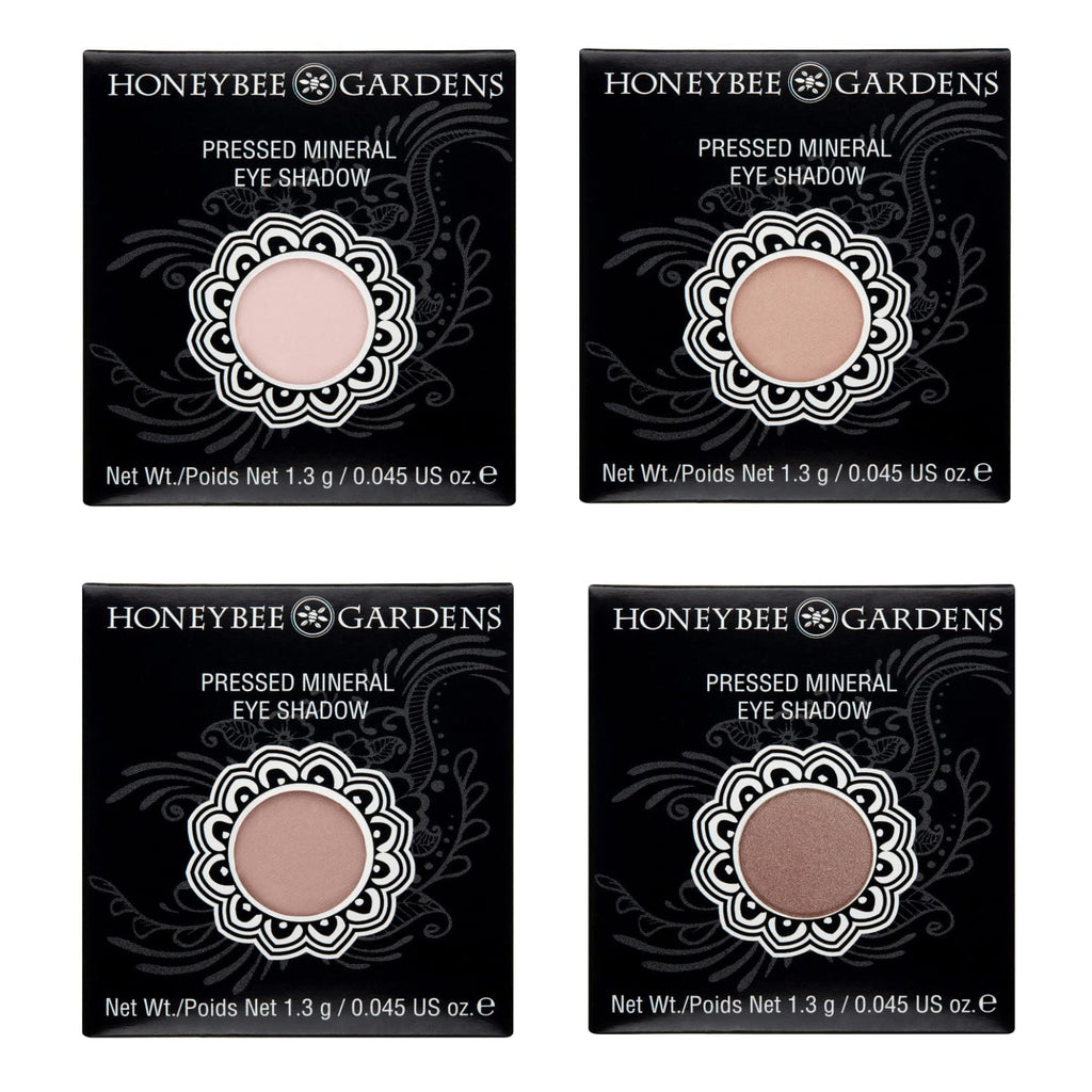 Honeybee Gardens Skinny Dip Refill Pans – 4 Pack (26mm), Pink, Beige & Nude Tones | Vegan