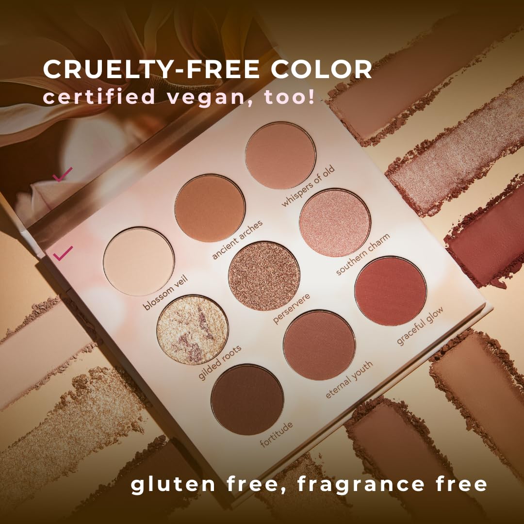 Honeybee Gardens Timeless Magnolia Eye Shadow Palette | 9 Shades Matte & Shimmer