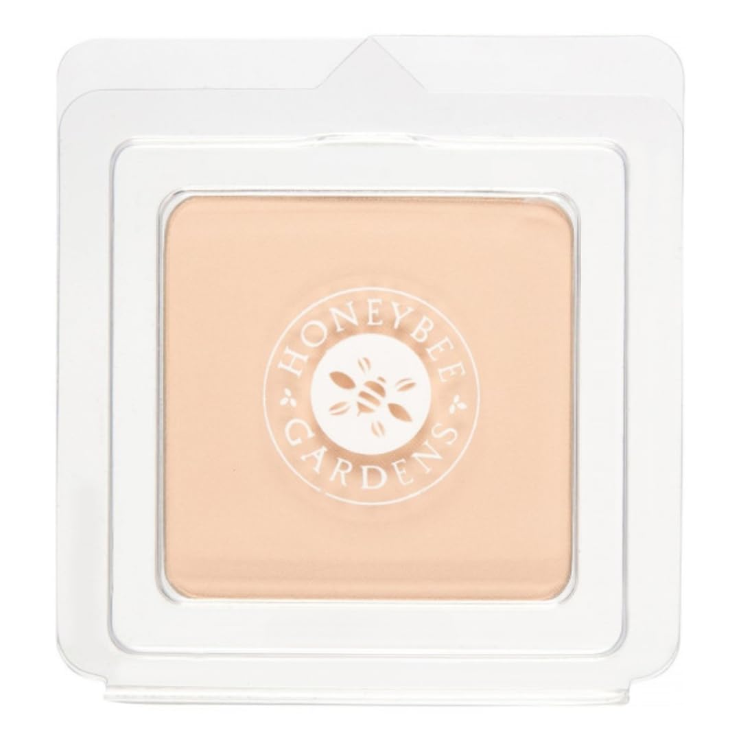 Honeybee Gardens Pressed Mineral Foundation Refill — Supernatural Neutral Light, Adjustable Coverage, Natural Finish (7.5g)