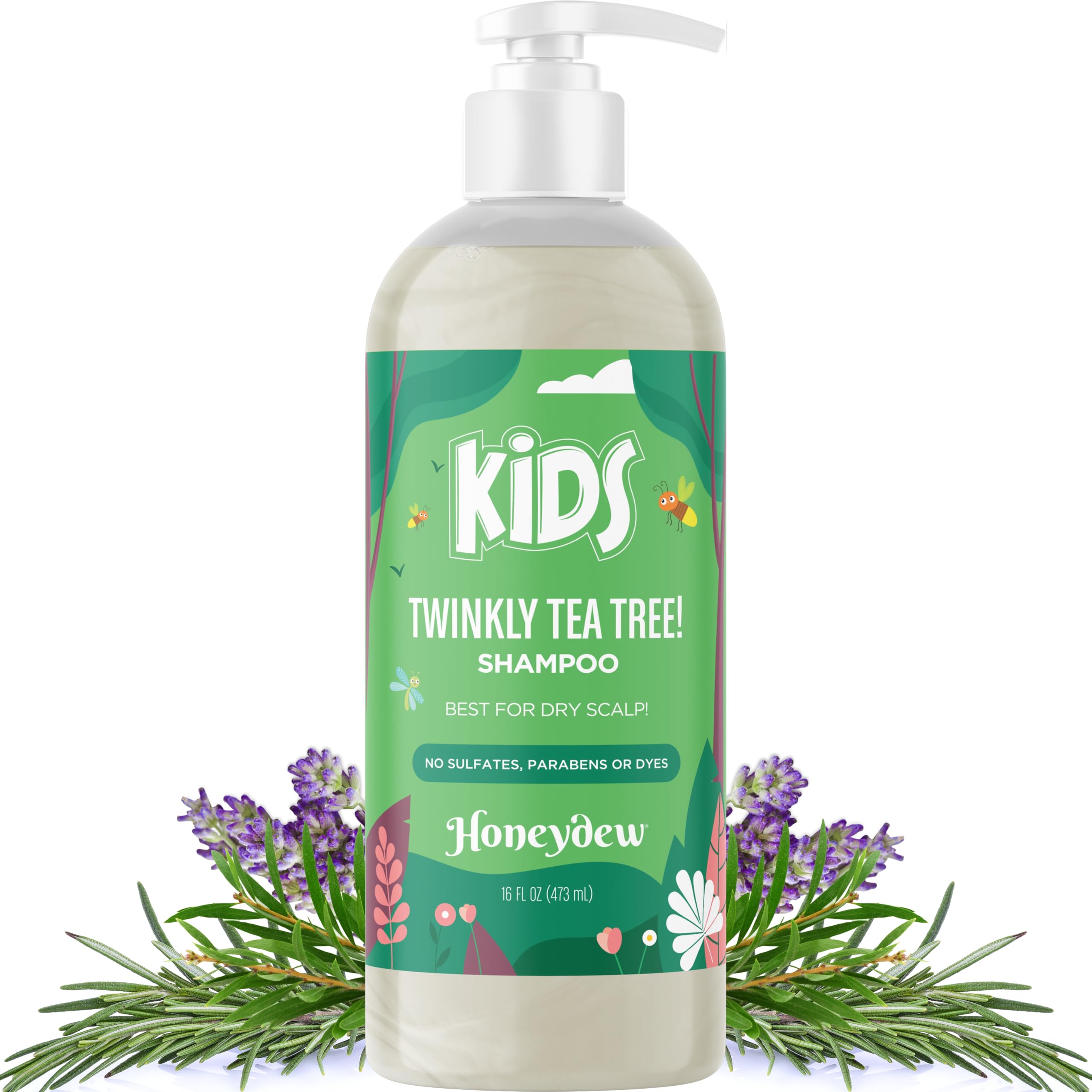 HONEYDEW Cleansing Kids Shampoo for Dry Scalp – Tea Tree & Rosemary Oils