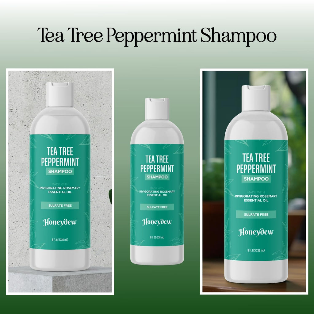 HONEYDEW Invigorating Tea Tree Mint Shampoo for Oily Hair – Rosemary Mint Clarifying Formula