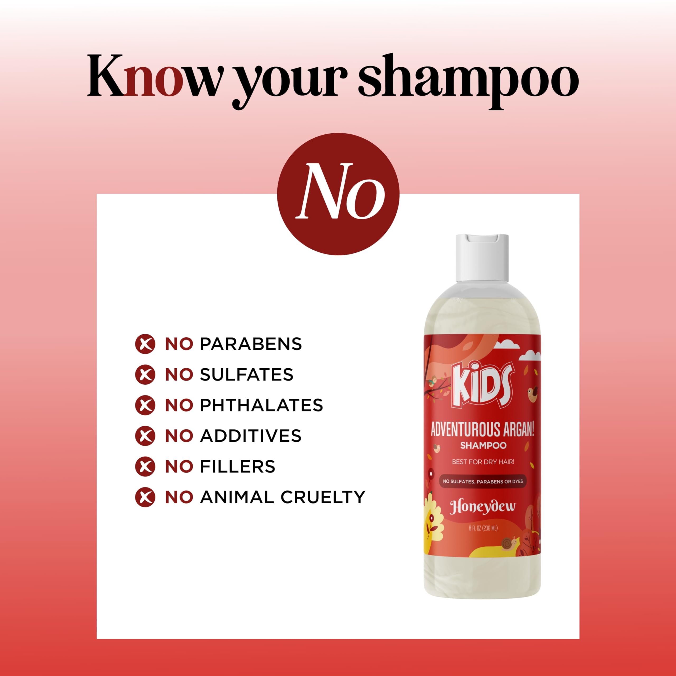 HONEYDEW Nourishing Kids Shampoo for Dry Scalp – Gentle Build-Up & Flake Care