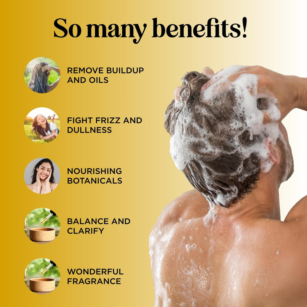 HONEYDEW Lemon Sage Shampoo for Oily Hair — Sulfate-Free Clarifying Shampoo with Lemon, Sage & Tea Tree