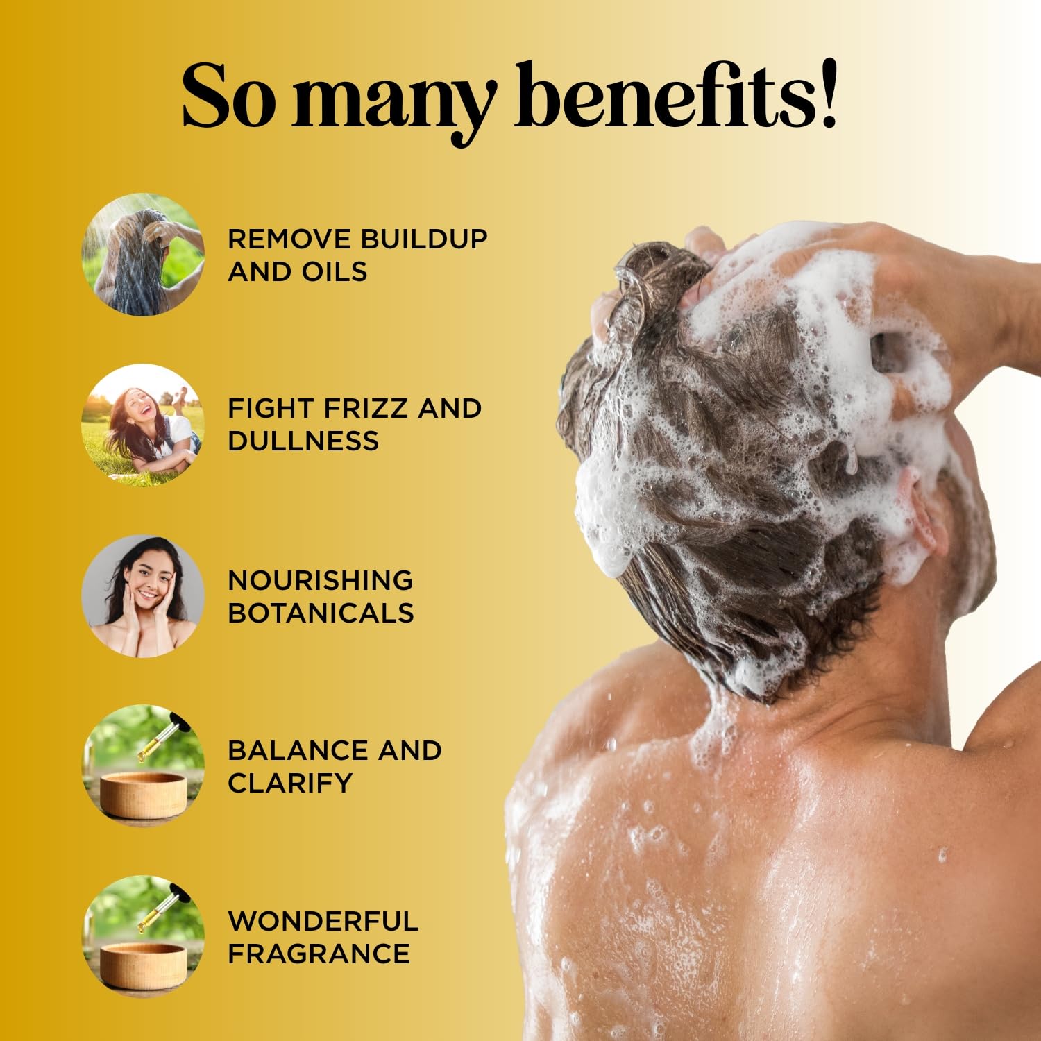 HONEYDEW Lemon Sage Shampoo for Oily Hair — Sulfate-Free Clarifying Shampoo with Lemon, Sage & Tea Tree
