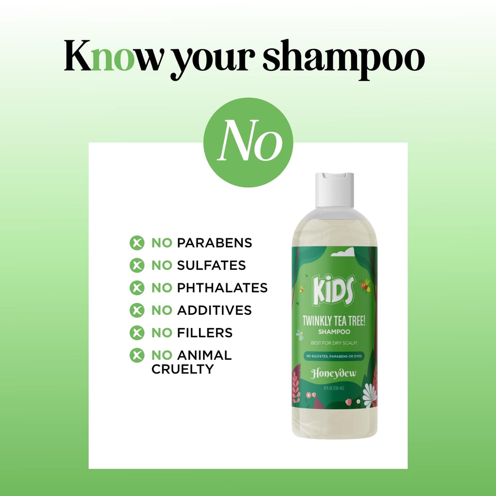 HONEYDEW Cleansing Kids Shampoo for Dry Scalp – Tea Tree & Rosemary Oils